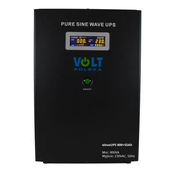 UPS Sinus de alimentare de urgență 800 12V + 55Ah Aku 3SR800WA55