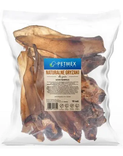 Ureche de bivol câini pentru curățarea dinților prin ros PETMEX 10 buc