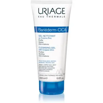 Uriage Bariéderm Cica Cleansing Gel with Copper-Zinc gel calmant de curatare pe pielea crapata