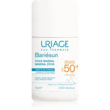 Uriage Bariésun Mineral Stick SPF 50+ baton de protecție minerală pe zonele sensibile SPF 50+