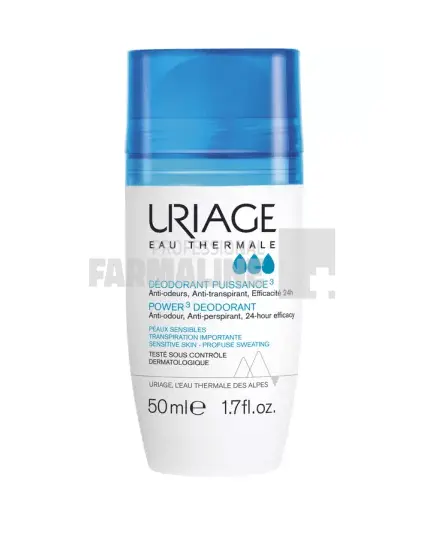 Uriage Deodorant roll-on antiperspirant 24 H Puissance 50 ml