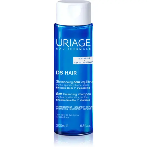 Uriage DS HAIR Soft Balancing Shampoo sampon pentru curatare pentru piele sensibila 200 ml