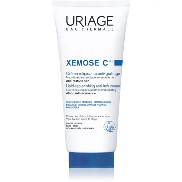 Uriage Xemose C8+ Lipid-Replenishing Anti-Irritation Cream crema lipida regeneranta impotriva iritatiilor pentru piele foarte sensibila sau cu dermatita atopica 200 ml