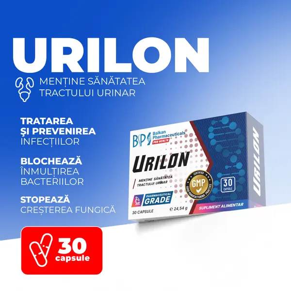 Urilon, Supliment pentru Sănătatea Tractului Urinar, 30 caps.