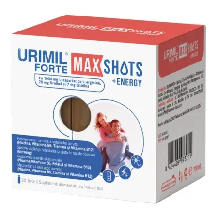 Urimil forte max shots+energy x 20 fl. Naturpharma