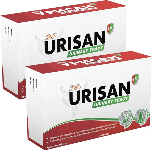 Urisan Urinary Tract Pentru căi urinare sănătoase, 2 x 30 tablete, Sun Wave Pharma
