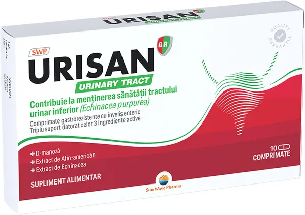 Urisan Urinary Tract – Pentru sănătatea tractului urinar, 10 comprimate, Sun Wave Pharma