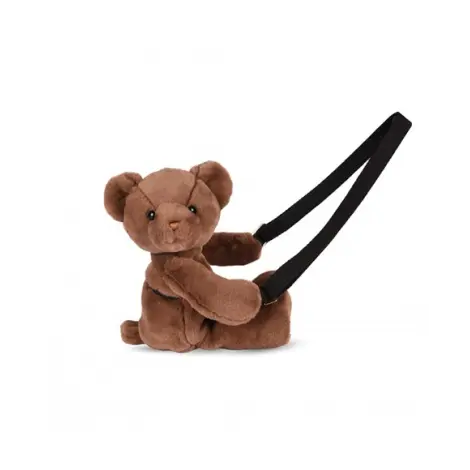 Ursulet din plus - geanta crossbody adorabila, 30 cm, Maro Inchis