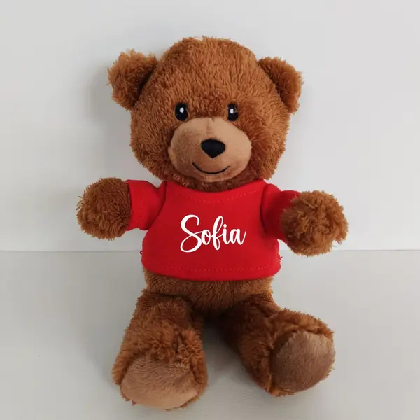 Ursulet Teddy Personalizat PLUS1 Rosu