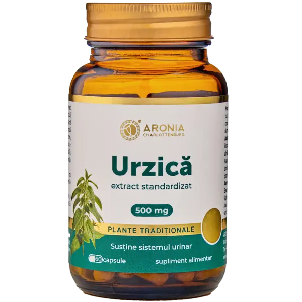 Urzică 500 mg — 60 capsule cu extract concentrat din rădăcina de urzică pentru susținerea sistemului urinar, prostatei și circulației | Plante Tradiționale