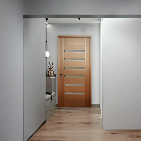 Usa de interior din lemn cu geam KMC-034 2000/600 Stejar