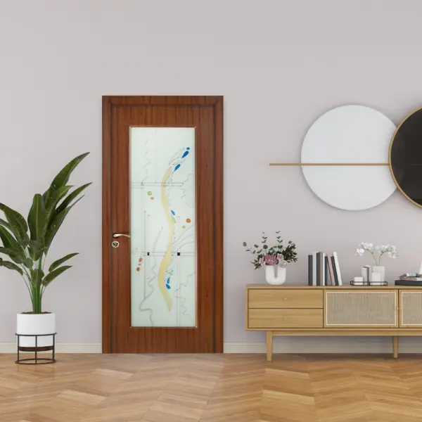 Usa de interior din lemn Fashion cu geam FSH 111 2000/800 Teak
