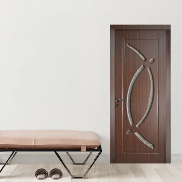 Usa de interior din lemn Modern cu geam OP-104 2000/800 Teak