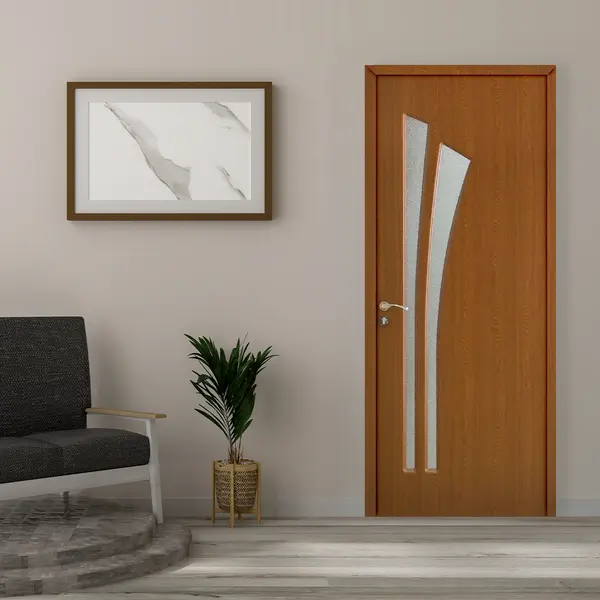 Usa de interior din lemn Modern cu geam RA-103 2000/600 Stejar inchis