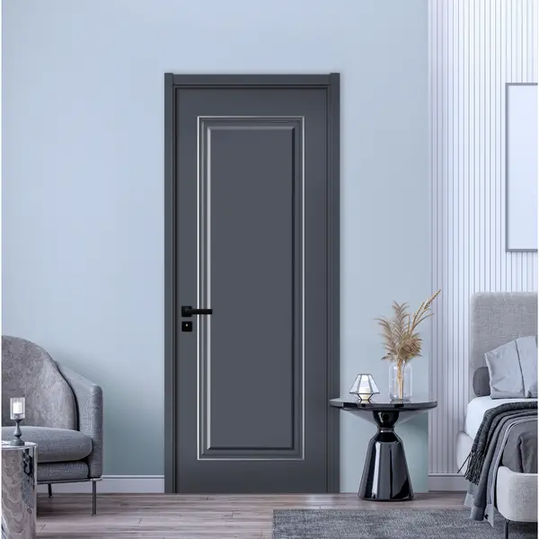 Usa interior din MDF KM 460 reversibila toc inclus gri antracit 70 x 200 cm