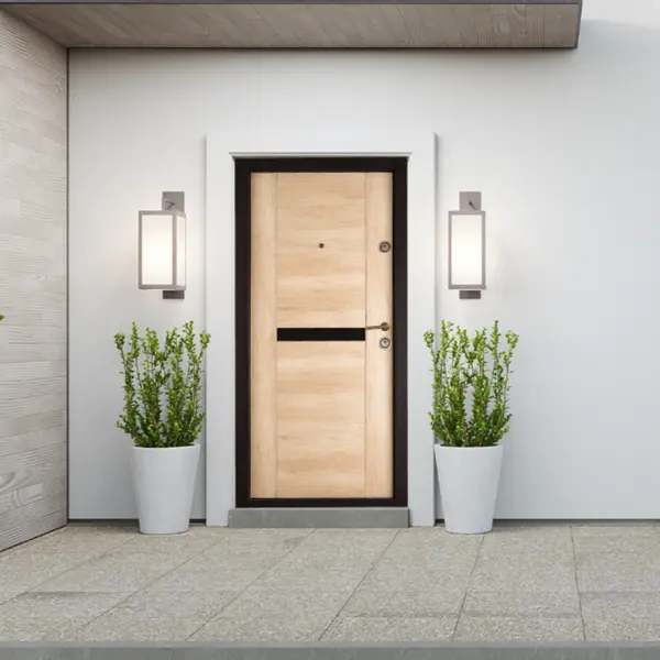 Usa metalica apartament Prestige 04 A bej 96 x 205 cm stanga