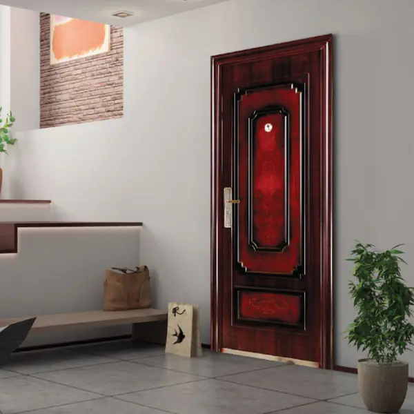 Usa metalica intrare REG 14 maro 86 x 205 cm dreapta