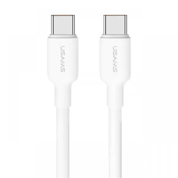 Usams Cablu US-SJ625 Type-C la Type-C PD 100W, 0.5m, Alb