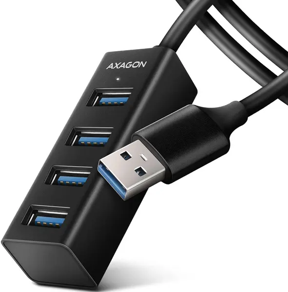 USB Hub AXAGON - HUE-M1A, 4 porturi , USB-A, negru