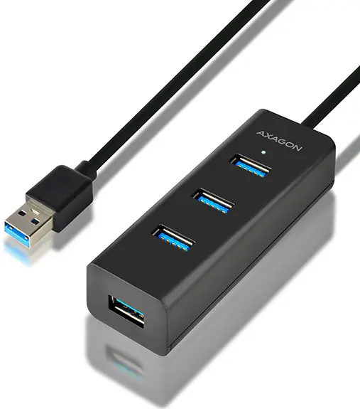 USB Hub AXAGON - HUE-S2BL, 4 porturi, USB-A, 1,2 m, negru