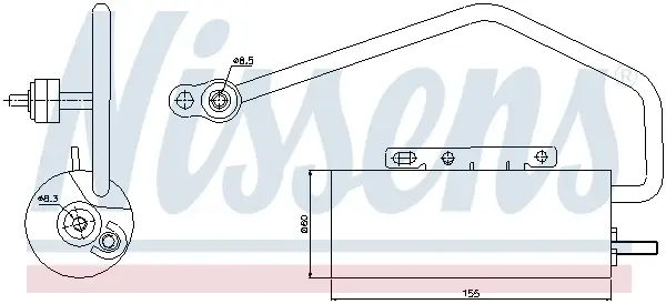 Uscator aer conditionat potrivit CADILLAC BLS; FIAT CROMA; OPEL SIGNUM, VECTRA C, VECTRA C GTS; SAAB 9-3 1.9D 04.04-