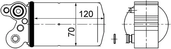 Uscator aer conditionat potrivit VOLVO S60 I, S60 II, S80 I, S80 II, V60 I, V60 II, V70 II, V70 III, XC60 I, XC70 I, XC70 II 1.5-3.2 11.99-12.21