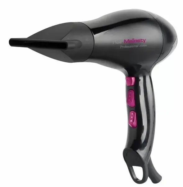 Uscător de păr Hair Majesty - HM 5021, 2000W, 2 viteze, negru/mov