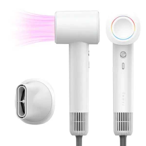 Uscator de Par iHunt Femme AI Hair Dryer HD7, 1100W, Motor 110.000 rpm, 200 Milioane Ioni Negativi, Senzor AI, Control Inteligent al Temperaturii