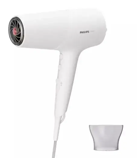 Uscător de par Philips 5000 BHD500/00, 2100 W, 6 viteze, 3 setari de temperatura, Tehnologie Thermoshield (Alb)