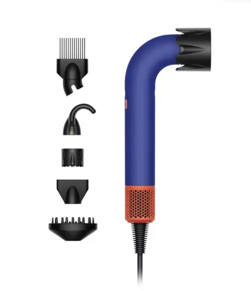 Uscator de par profesional Dyson Supersonic r™ HD18, 1700 W, 3 viteze, 4 setari caldura (Albastru/Topaz)