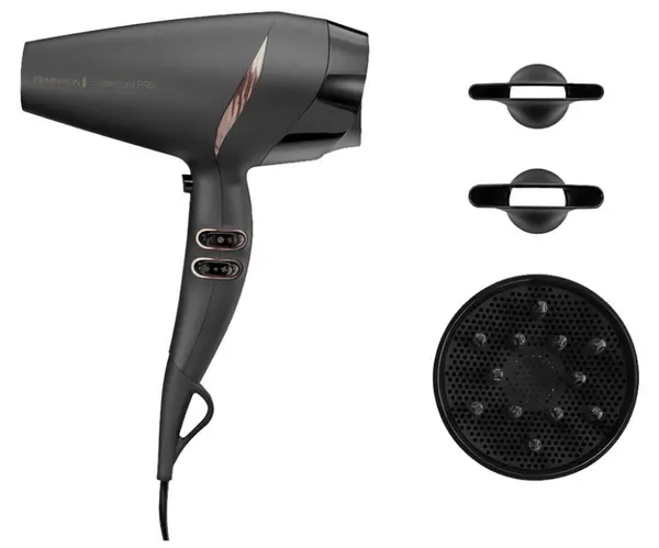 Uscător de păr Remington - Supercare Pro, AC7200, 2200W, 3 viteze, negru