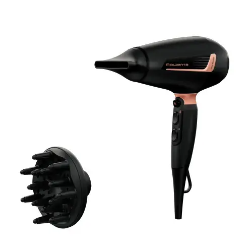 Uscător de par ROWENTA Pro Expert CV8830F0, 2200W, tehnologie Ionic Booster, 3 setari de temperatura, jet de aer rece, difuzor, inel de agatare