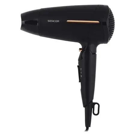 Uscator de par SENCOR SHD0045BK, Maner pliabil, 1600W, 2 nivele de temperatura (Negru)