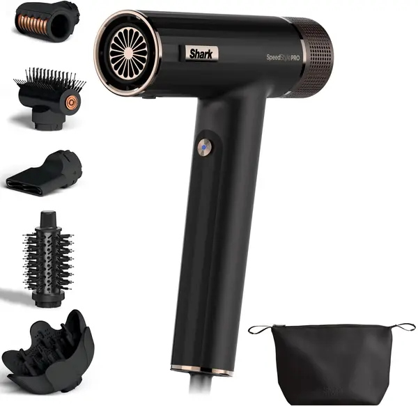 Uscător de păr Shark - SpeedStyle Pro 5-în-1, 1750W, 3 viteze, negru
