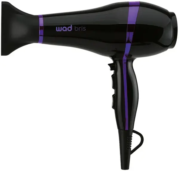 Uscător de păr WAD - BRIS, 2100W, 3 viteze, negru/mov