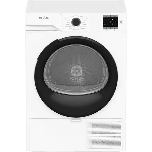 Uscator de rufe Arctic A2T18239W, Pompa de caldura, 8 kg, 15 Programe, Clasa D (Alb)