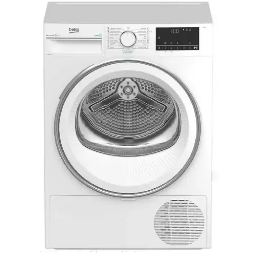 Uscator de rufe Beko B3T41242, 7 kg, Pompa de caldura Eco Gentle, Aquawave, Optisense, Clasa C, Alb