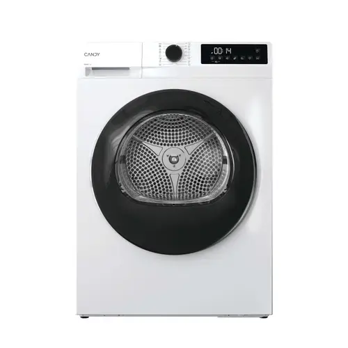 Uscator de rufe Candy ProDry 300 GD 9N2B-S, Pompa de caldura, 9 kg, Clasa D, Easy Iron Plus, Functia Memo (Alb)