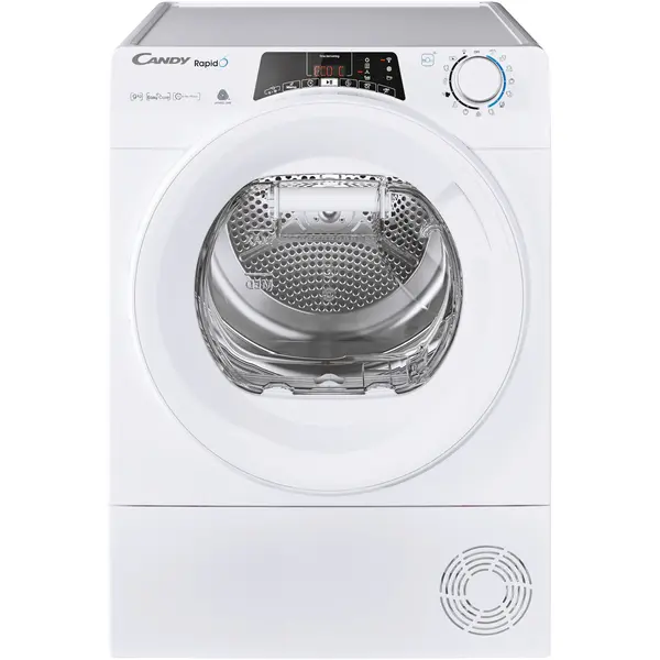 Uscator de rufe Candy Rapido ROE H9A3TE-S, 9 Kg, Pompa de caldura, Motor Inverter, Easy Case, Clasa A+++