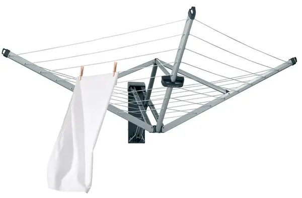 Uscător de rufe cu husă Brabantia - WallFix, 24 m, Metallic Grey