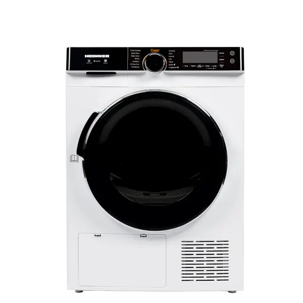 Uscator de rufe cu pompa de caldura Heinner HHPD-M10K3A+++, Capacitate de incarcare 10 kg, Clasa C, motor inverter, 14 programe, Control touch, Alb