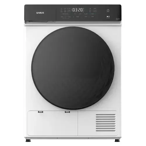 Uscator de rufe cu pompa de caldura Samus SWDP-918, 9 kg, 18 programe, Clasa E (Alb)