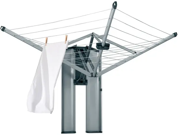 Uscător de rufe de perete Brabantia - WallFix, 24 m, Metallic Grey, cutie