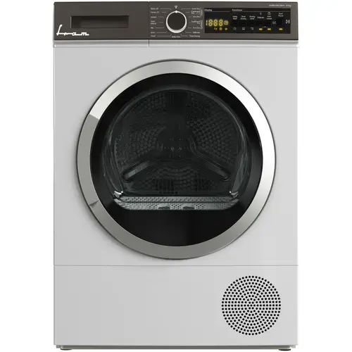 Uscator de rufe Fram FHP-V8T2A++, Pompa de caldura, 8 kg, 15 programe, Clasa A++, Iluminare cuva, Indicator curatare filtru scame, Blocare acces copii, Alb