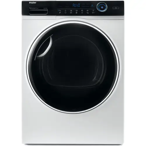 Uscator de rufe Haier HD90-A3979-S, Pompa de caldura, 9 kg, Motor Inverter, Dry Sensor, iRefresh, iTime, Full Time Reverse, Pillow Drum, Drum light (Alb)