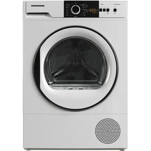 Uscator de rufe Heinner HHPD-V8T1CHA++, Pompa de caldura, 8 kg, 15 programe, Clasa A++, Display LED, Lumina cuva, Indicator curatare filtru scame, Indicator rezervor colectare apa plin, Blocare acces copii, Alb