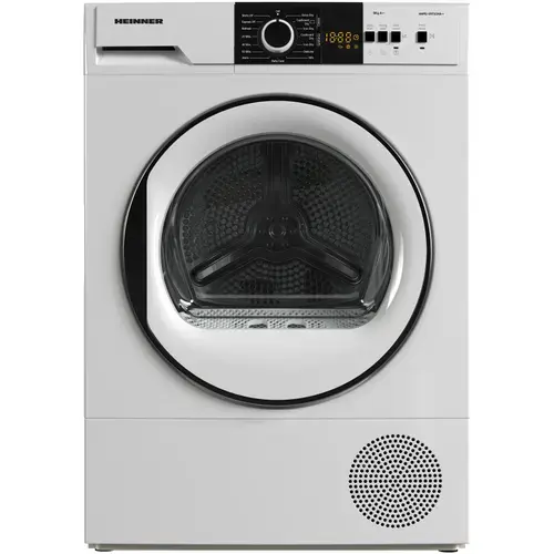 Uscator de rufe Heinner HHPD-V9T1CHA++, Pompa de caldura, 9 kg, 15 programe, Clasa A++, Display LED, Lumina cuva, Indicator curatare filtru scame, Indicator rezervor colectare apa plin, Blocare acces copii, Alb