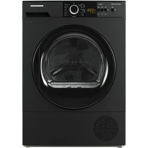 Uscator de rufe Heinner HHPD-V9T1CHSA++, Pompa de caldura, 9 kg, Clasa A++, Display Led, Functie Anti-sifonare (Gri)