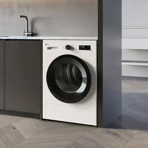 Uscator de rufe LG Series 2 RHX1009NWK, Pompa de caldura, 9 kg, Clasa C, 10 programe, Wi-Fi, Auto-curatare (Alb)