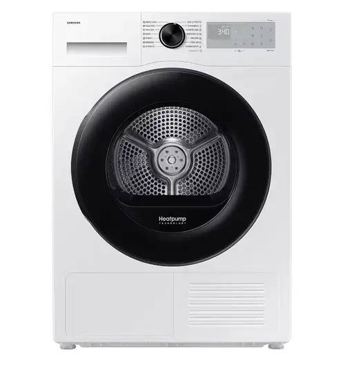 Uscator de rufe Samsung DV90DG52A0AHLE, Pompa de caldura 9 kg, Clasa C, Smart Things, Quick Dry, Optimal Dry, WiFi (Alb)